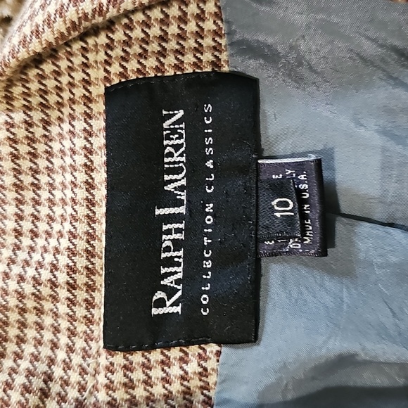 Vintage Ralph Lauren Collection Classics Blazer Cashmere Suit Jacket Houndstooth - Picture 5 of 9